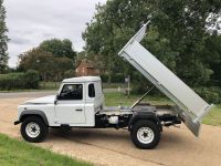 Armoured plated Land Rover 130. All Alloy Tipping body.