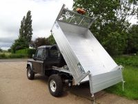 Land Rover 110 All alloy tipping body with removable cages