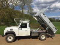 Land Rover Defender 130 tipping body with removable Arb kit.